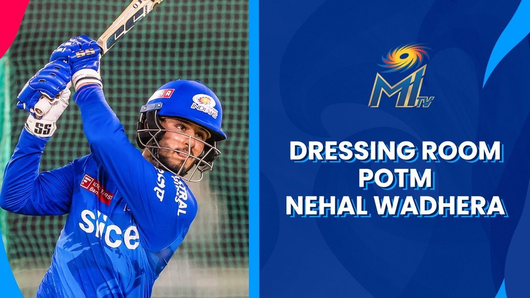 Dressing Room POTM Nehal Wadhera Mumbai Indians Mumbai Indians