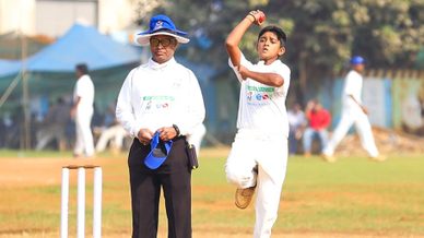 Shardashram Vidyamandir triumphs in a thrilling 4-run victory